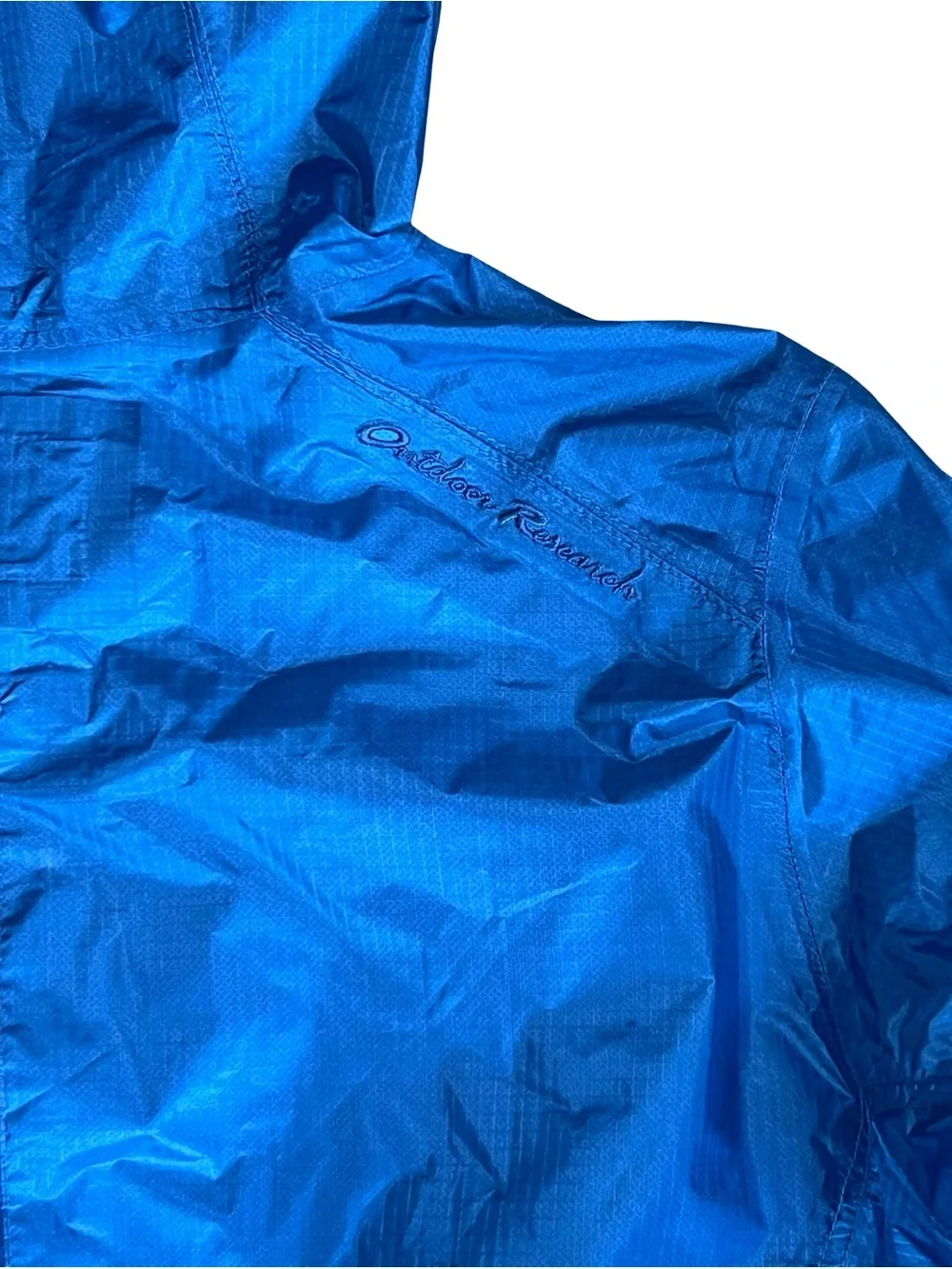Outdoor Research Women’s Sz S Blue Jacket Helium Traveler Lightweight Hooded